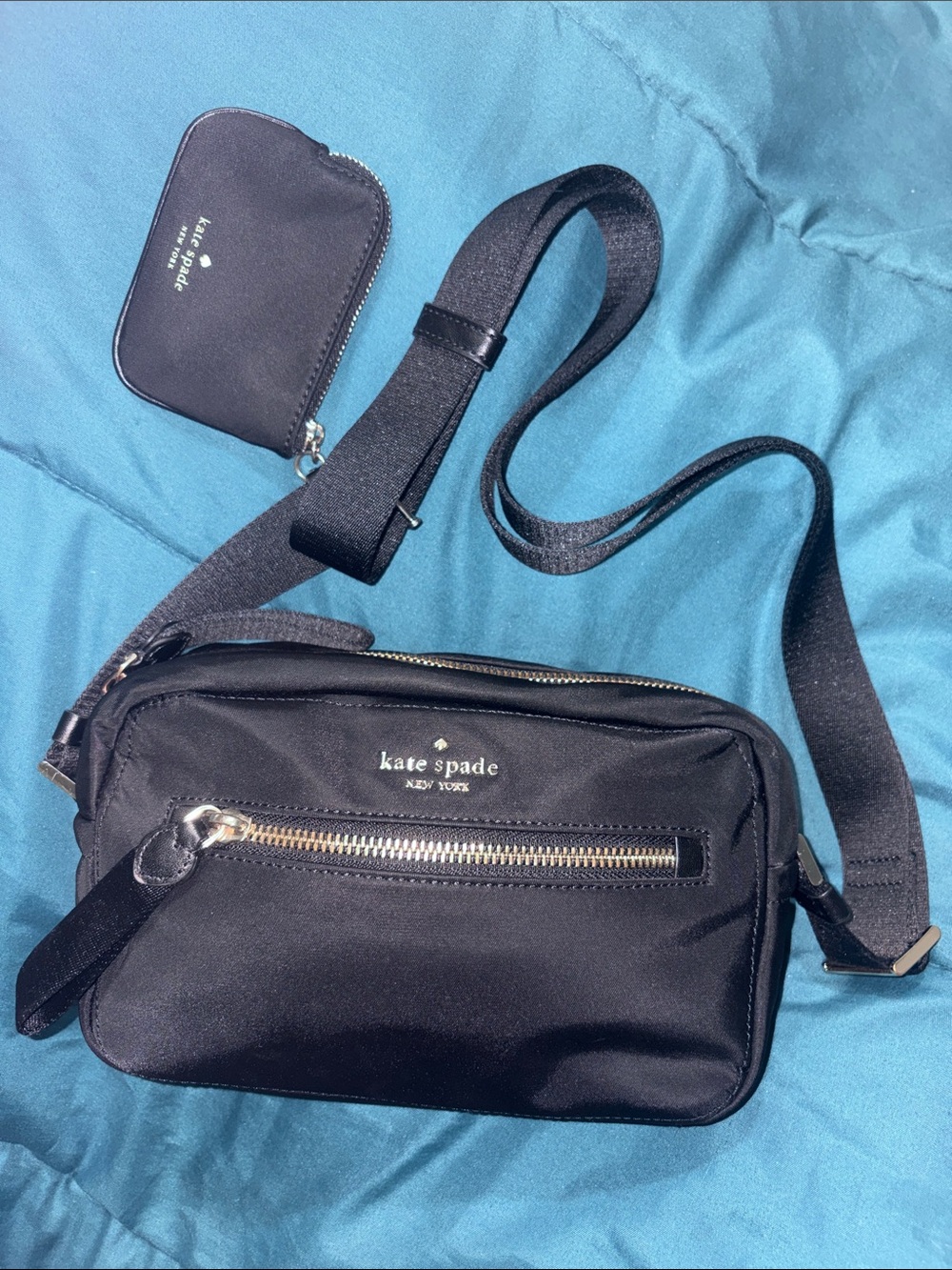 Kate Spade New York Chelsea Nylon Camera Crossbody Bag with Coin Pouch - Black